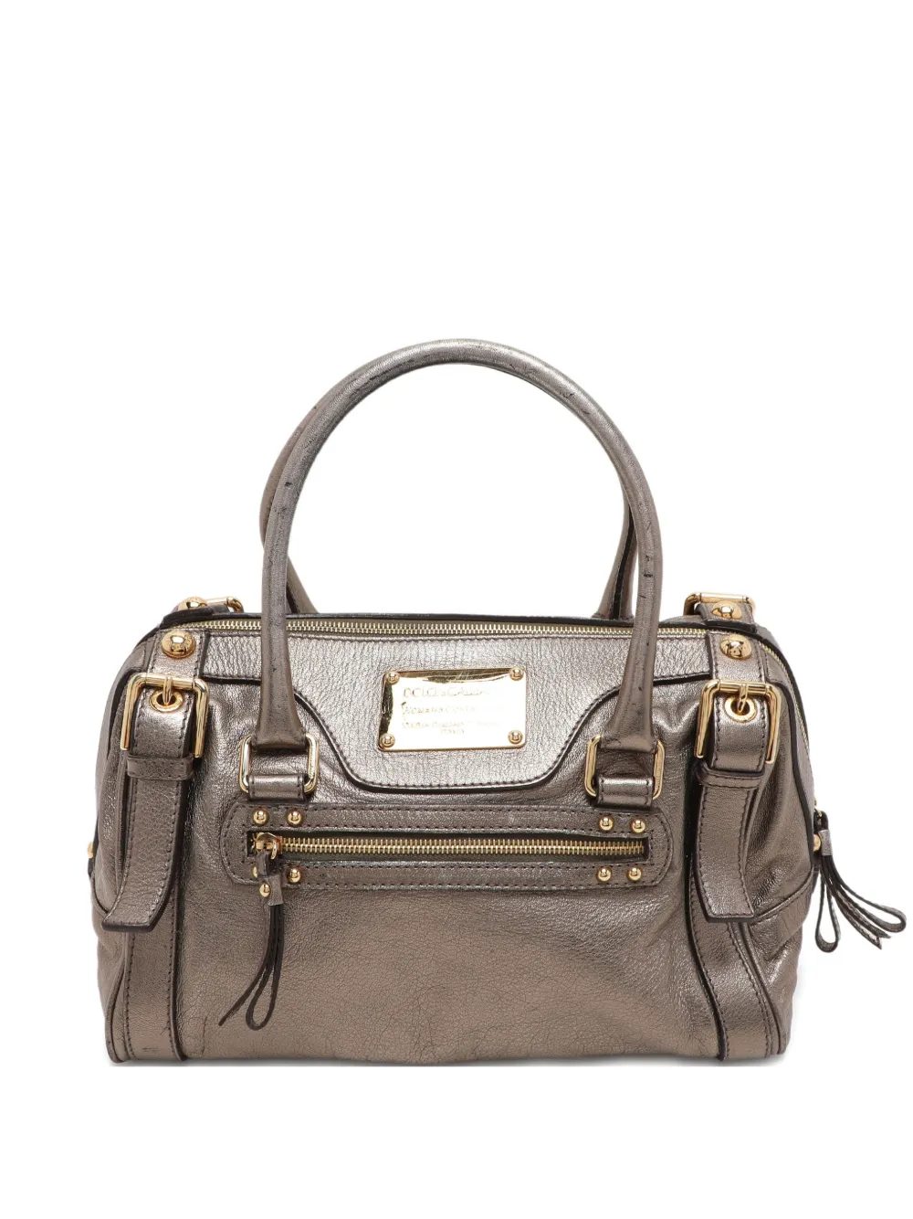 Pre-owned Dolce & Gabbana Miss Easy Way Tote Bag In Gray