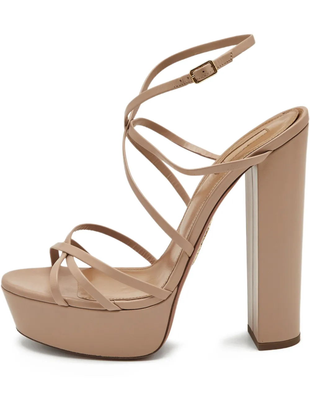 Aquazzura Gin Plateau platform leather sandals - Nude