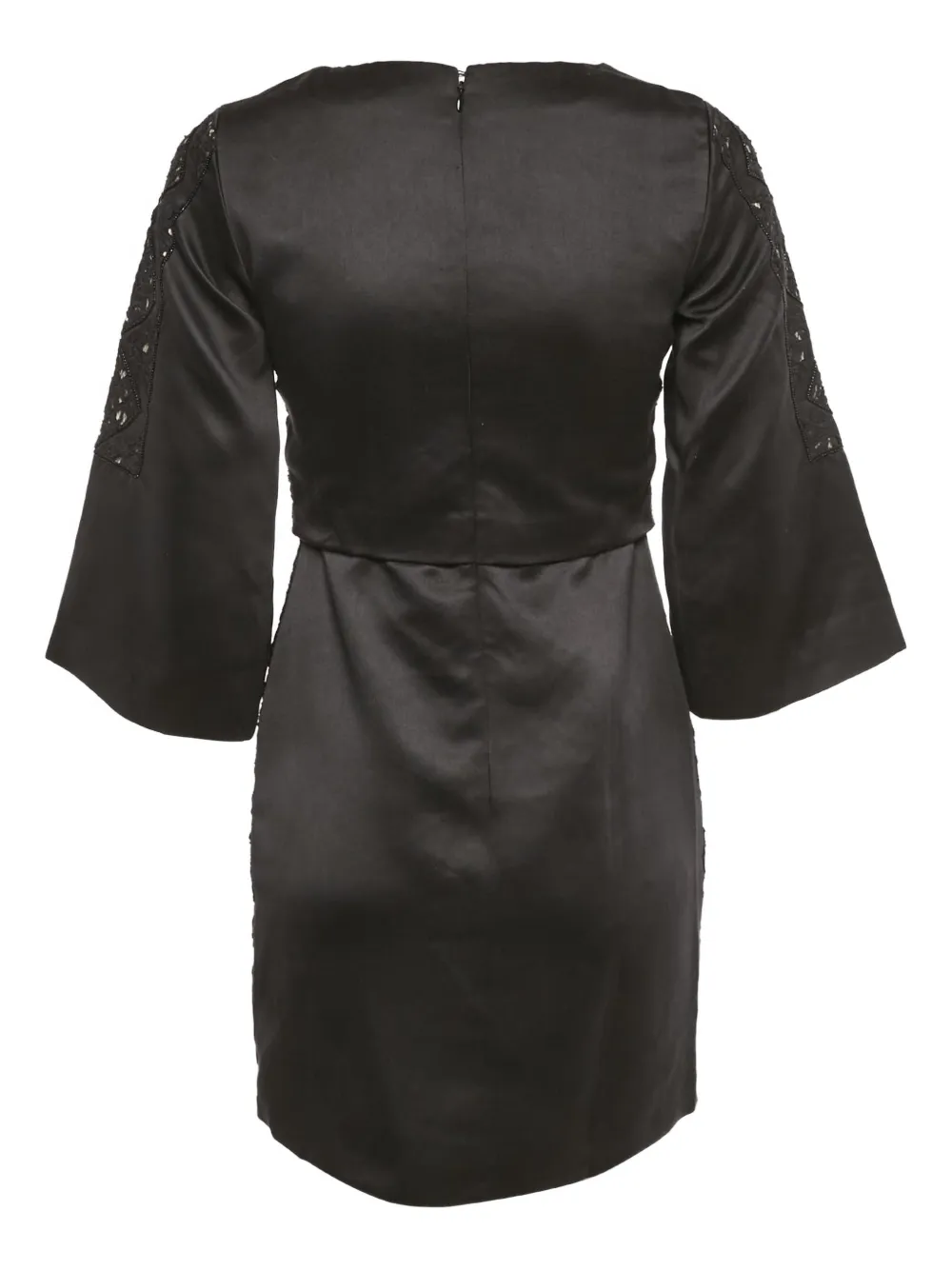 Maje zip-fastening midi dress - Zwart