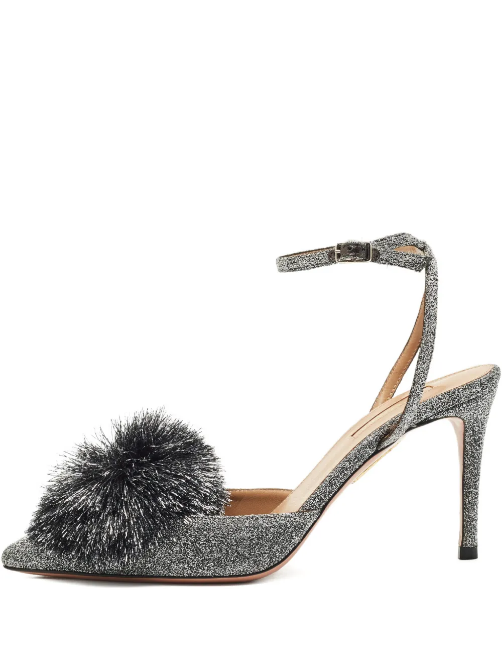 Aquazzura Powder Puff ankle strap pumps - Argento
