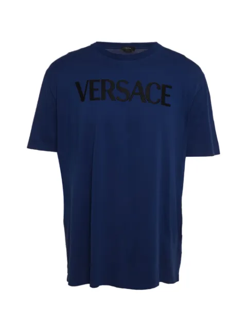 Versace Pre-Owned logo embroidered t-shirt