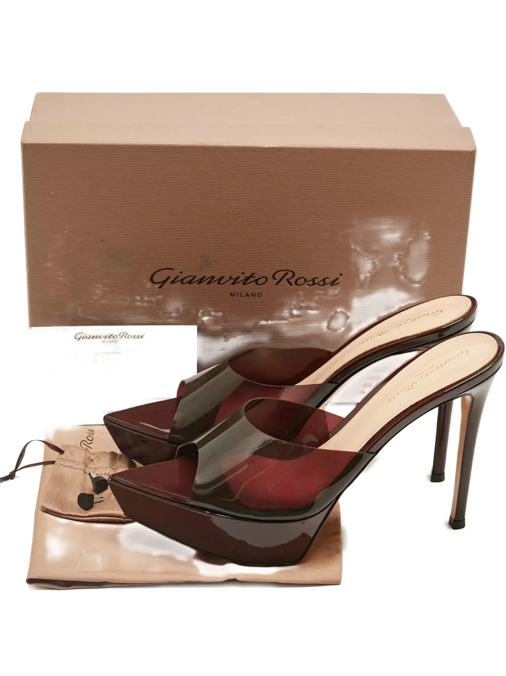 Pre-owned Gianvito Rossi Betty Mules In Red