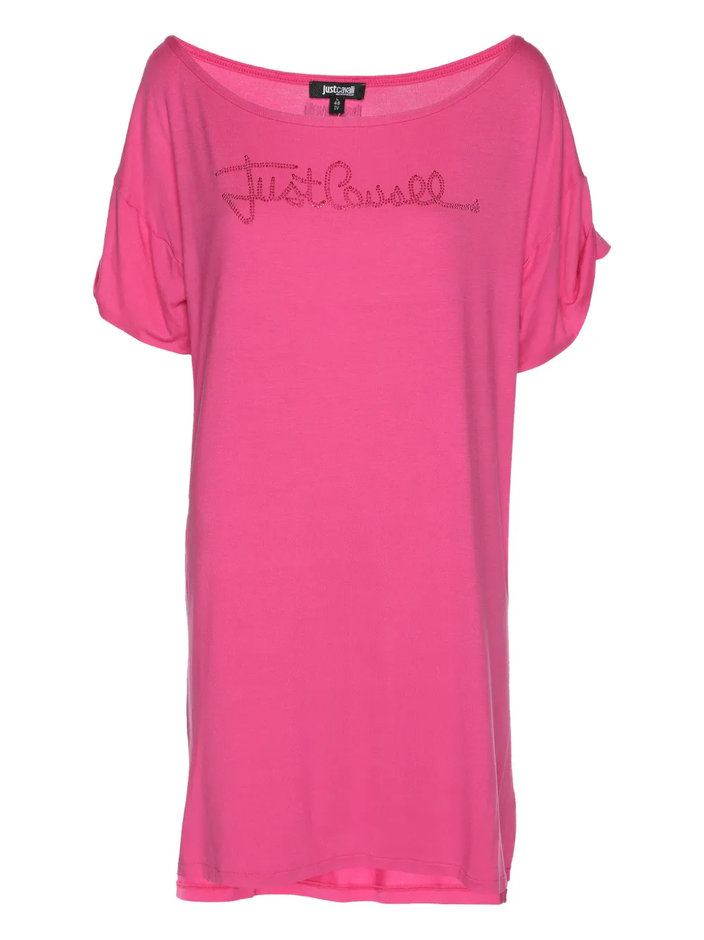 Just Cavalli Jerseyoberteil mit Logo - Rosa