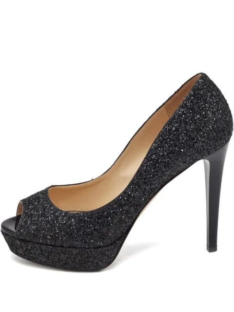 Jimmy Choo Pre-Owned Dahlia glitter pumps