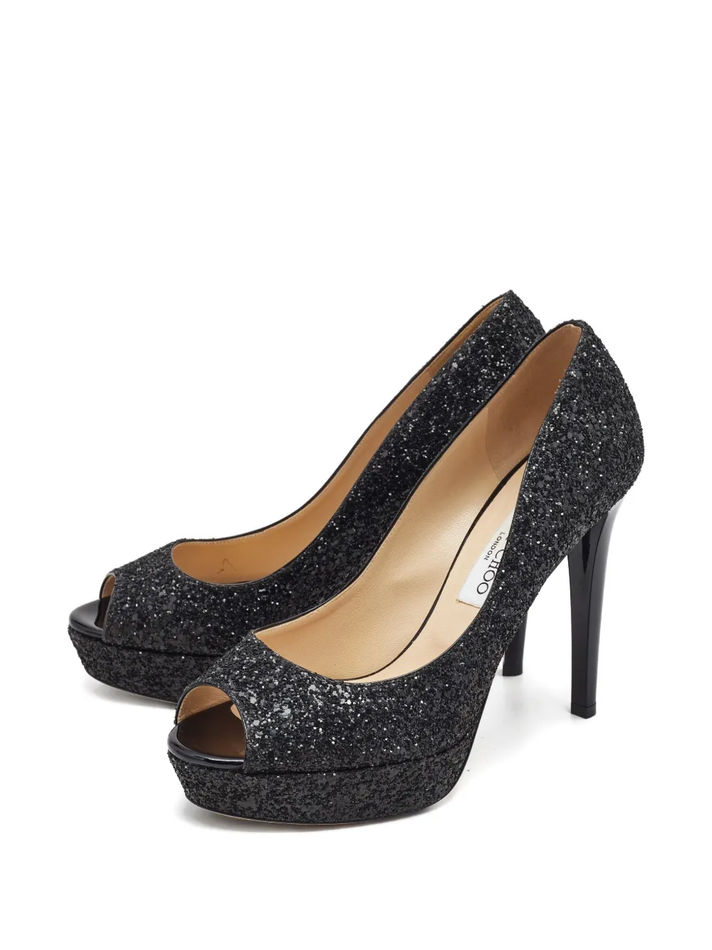 Jimmy Choo Pre-Owned Dahlia glitter pumps - Zwart