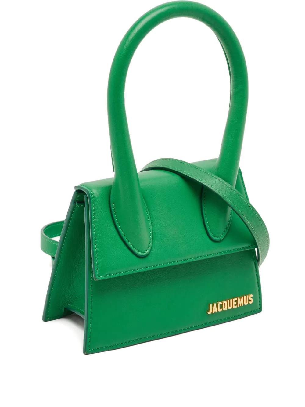Pre-owned Jacquemus Le Chiquito Moyen Curved-handle Cross-body Bag In Green