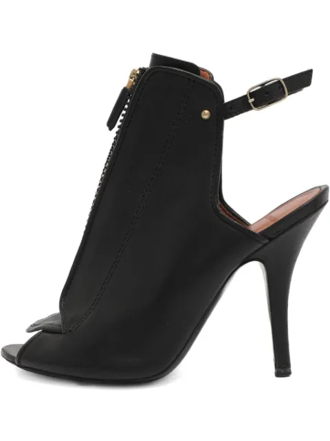 Givenchy Pre-Owned lædersandaler med åben tå og lynlås