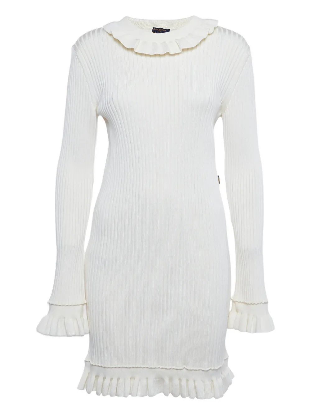 Louis Vuitton Pre-Owned Abito corto con ruches - Bianco