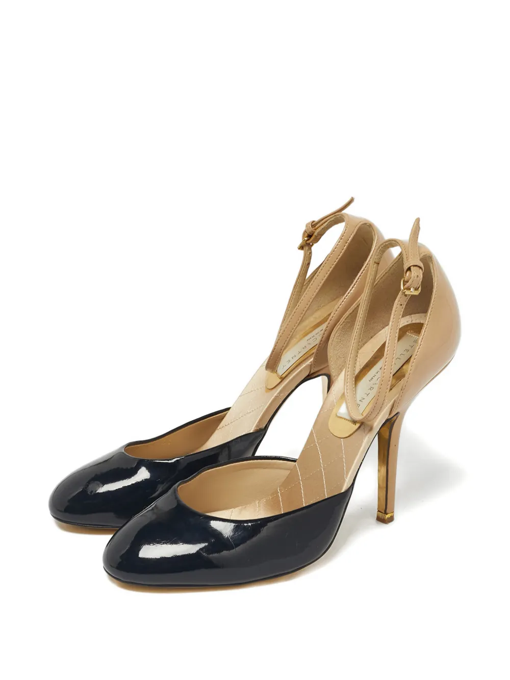 Stella McCartney Pre-Owned D'orsay patent-finish pumps - Zwart