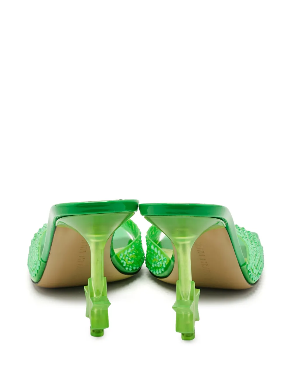 MACH & MACH Star crystal-embellished heeled sandals - Groen