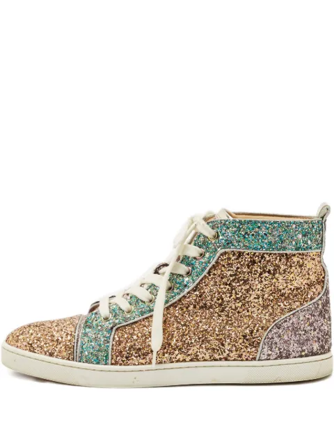 Christian Louboutin Pre-Owned glitter high-top sneakers