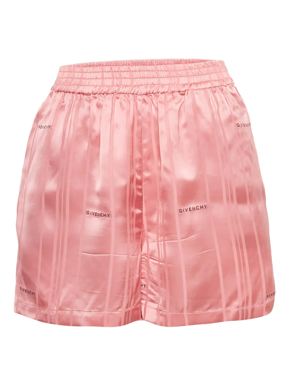 Givenchy Pre-Owned logo-print satin shorts - Rosa