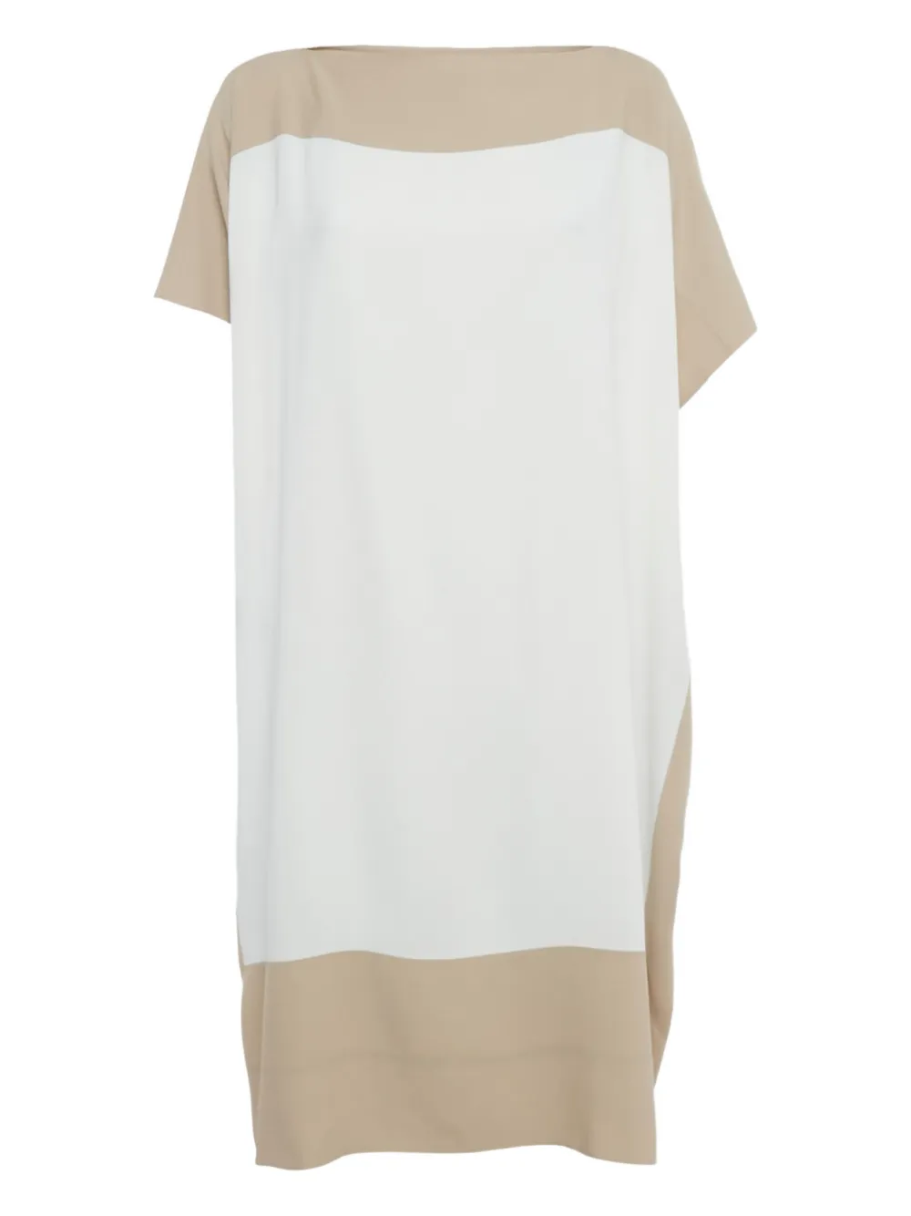 Christian Dior Pre-Owned M crepe colourblock dress - Bianco