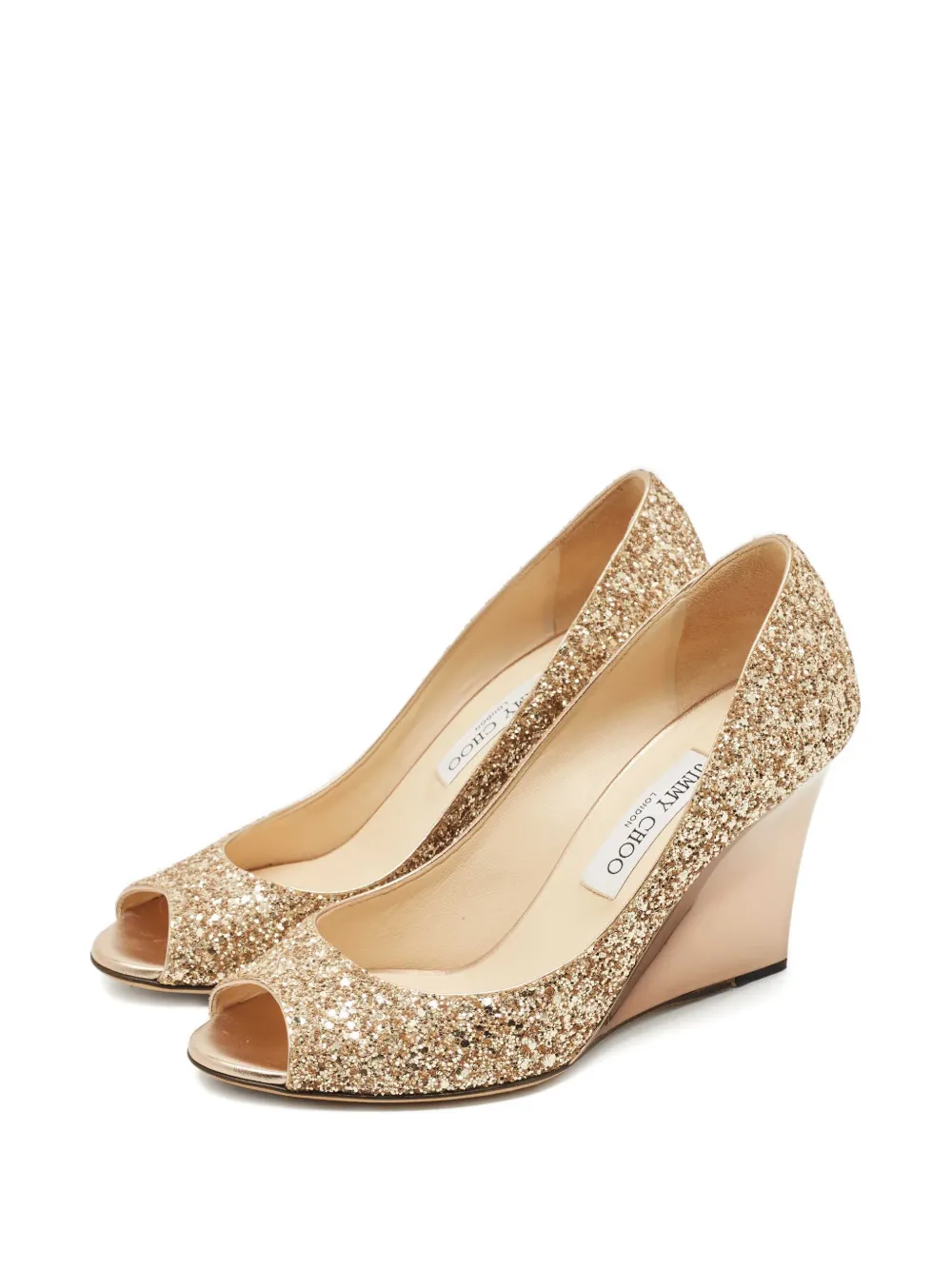 Jimmy Choo Pre-Owned Baxen wedge pumps - Goud