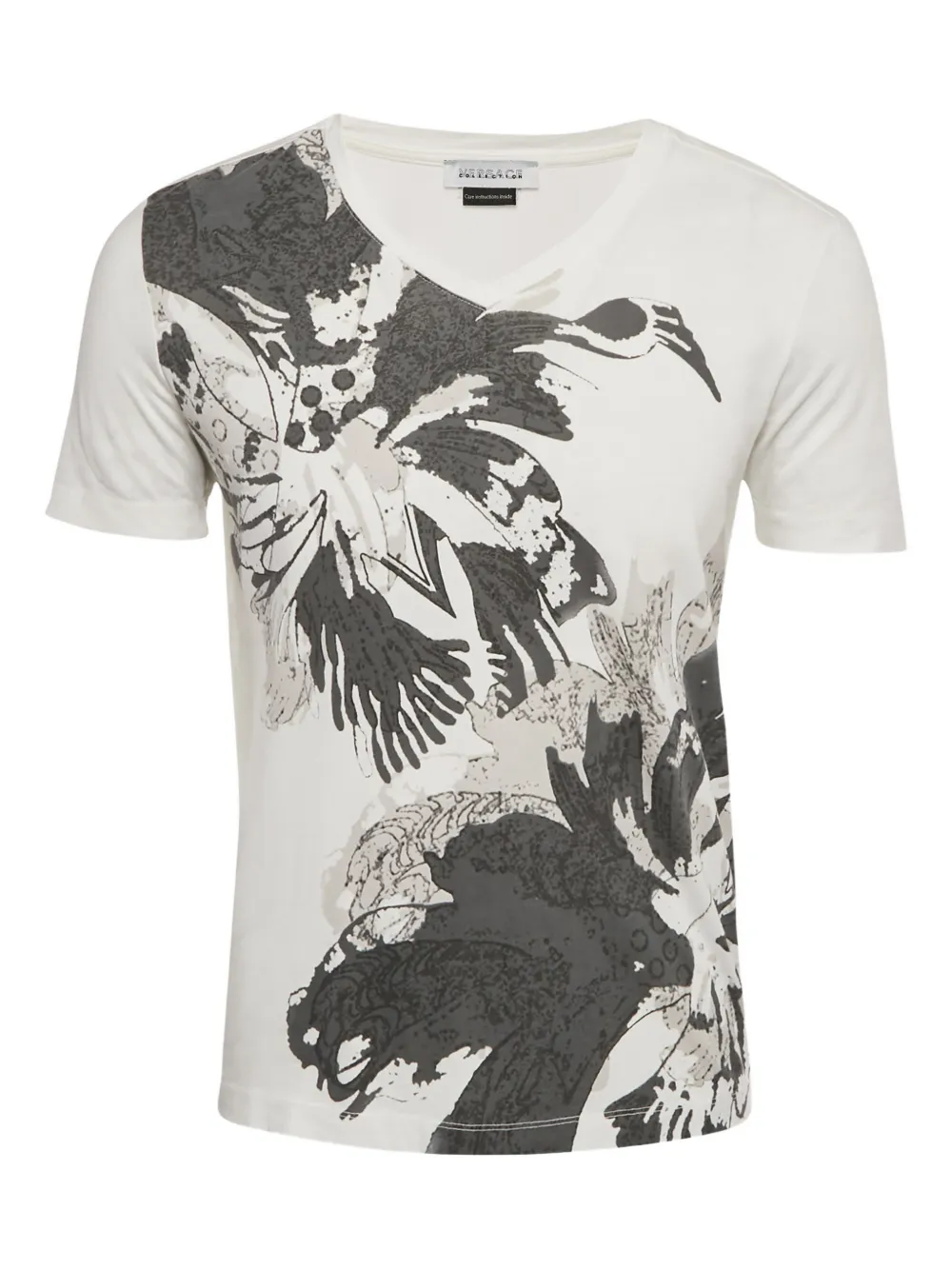 Versace Pre-Owned printed V-neck T-shirt - Bianco