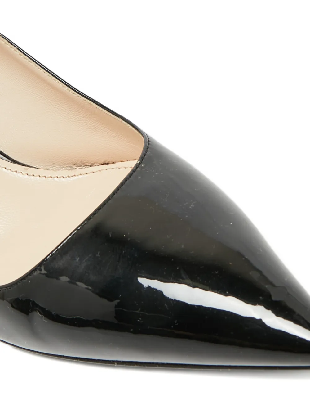PRADA Pre-owned 38 Pointed Toe Calf Leather Pumps In Black