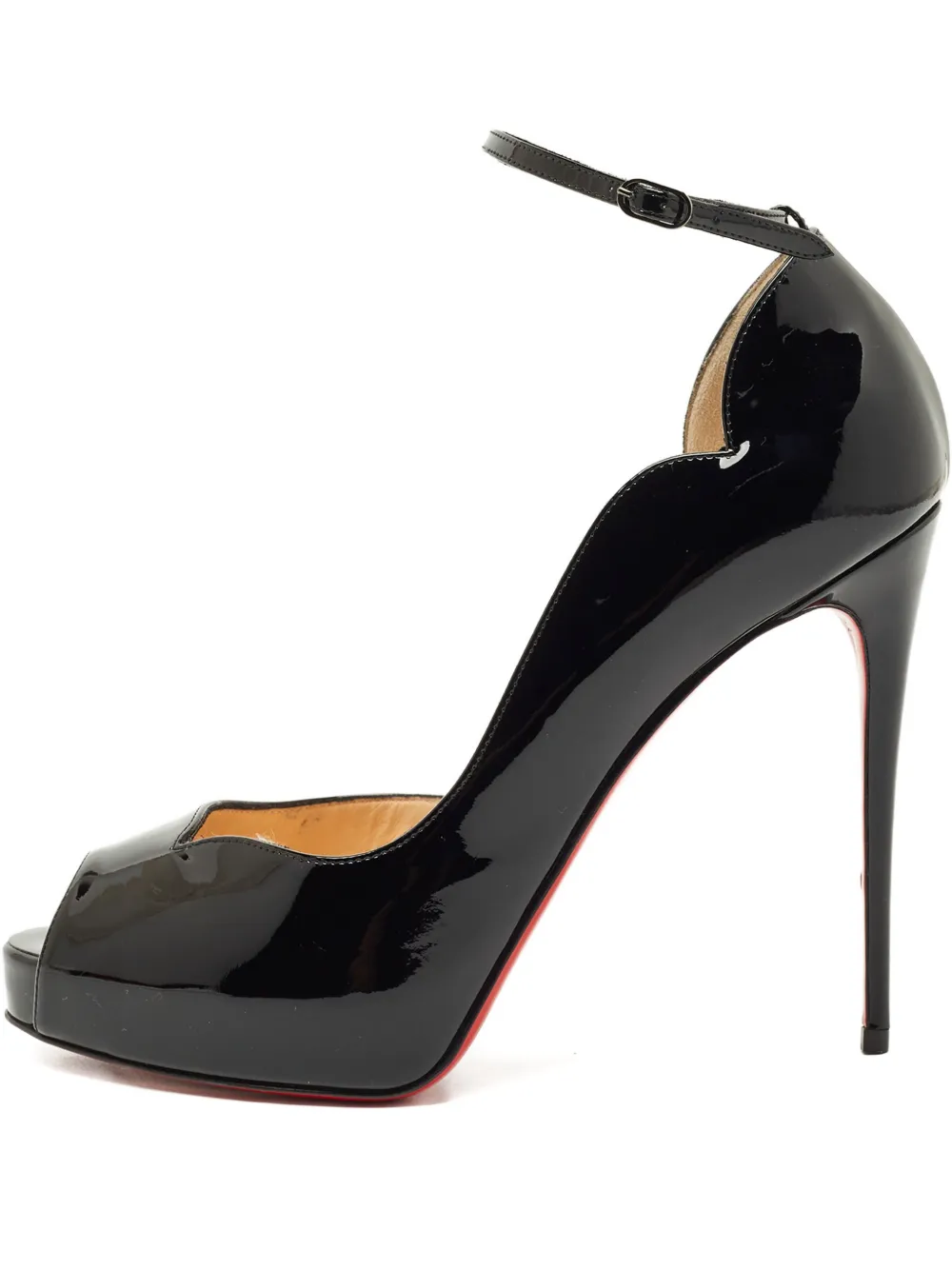 Christian Louboutin Pre-Owned buckle-strap patent leather pumps - Schwarz