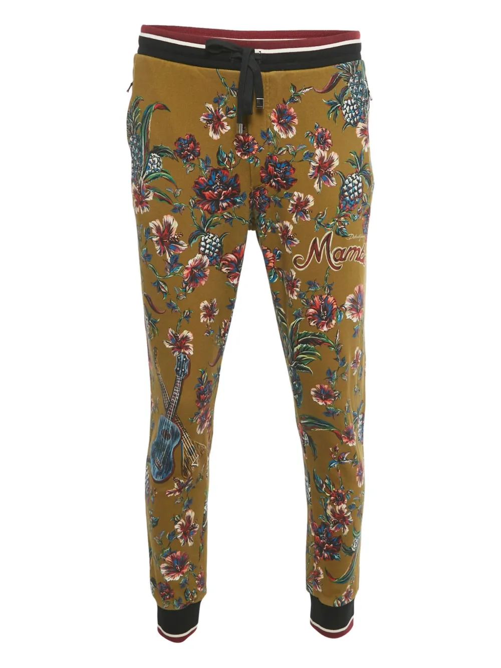 Dolce & Gabbana Pre-Owned foral-print drawstring track pants | Green | Image 1