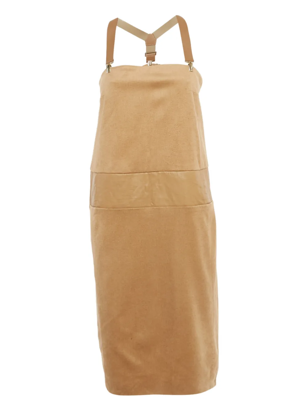 Max Mara panelled midi dress - Toni neutri