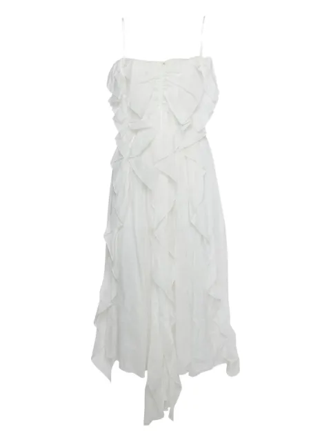 Chloé Pre-Owned Ruffle asymmetric midi dress