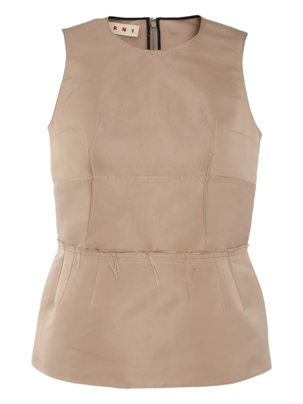Pre-owned Marni Satin Sleeveless Top In Neutral