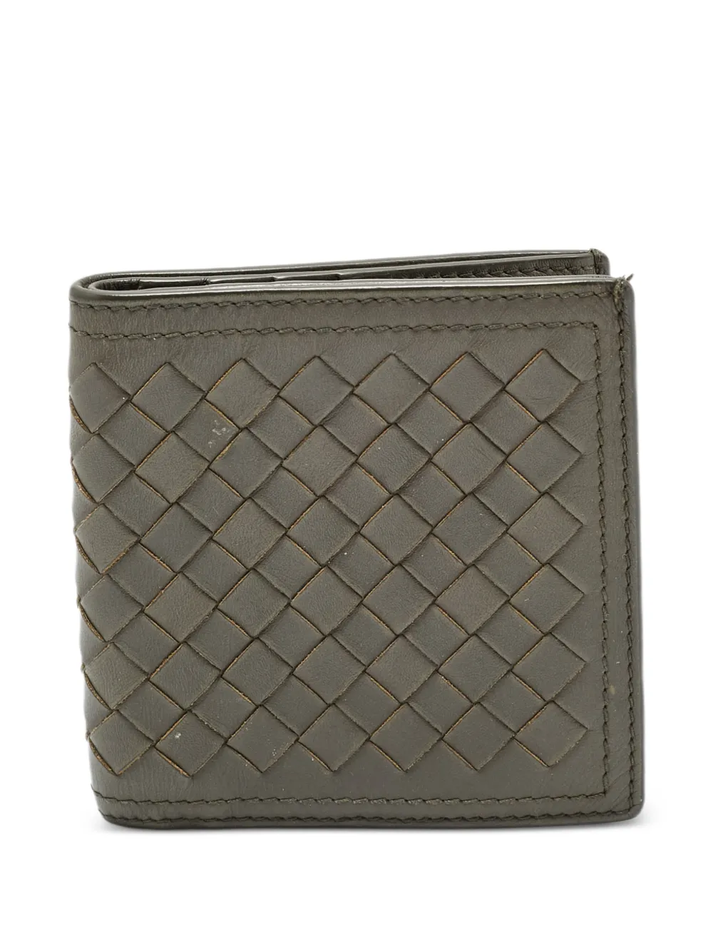 Bottega Veneta Pre-Owned Intrecciato leather bifold wallet - Verde