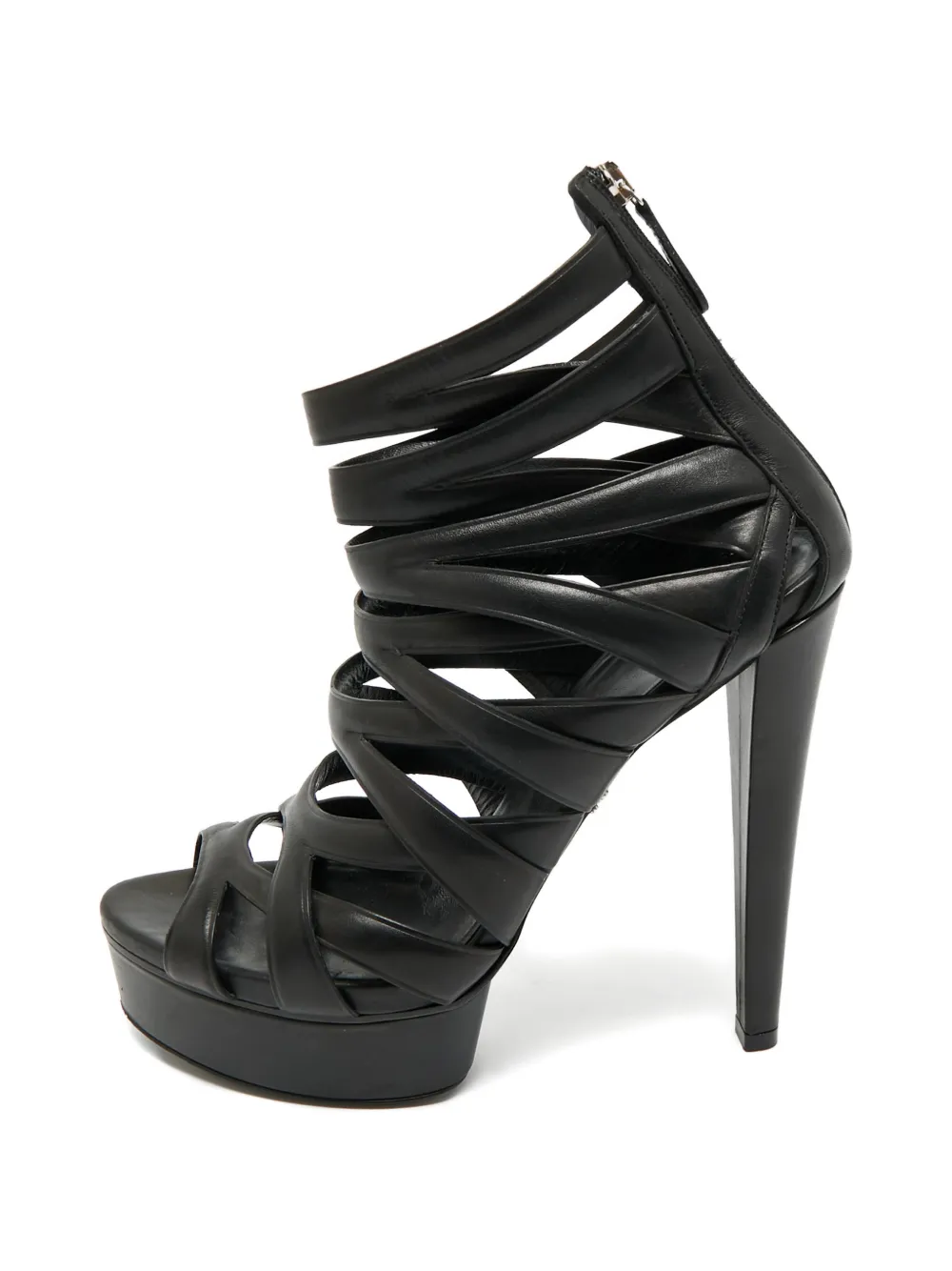 Gucci Pre-Owned Lifford leather platform shoes - Nero