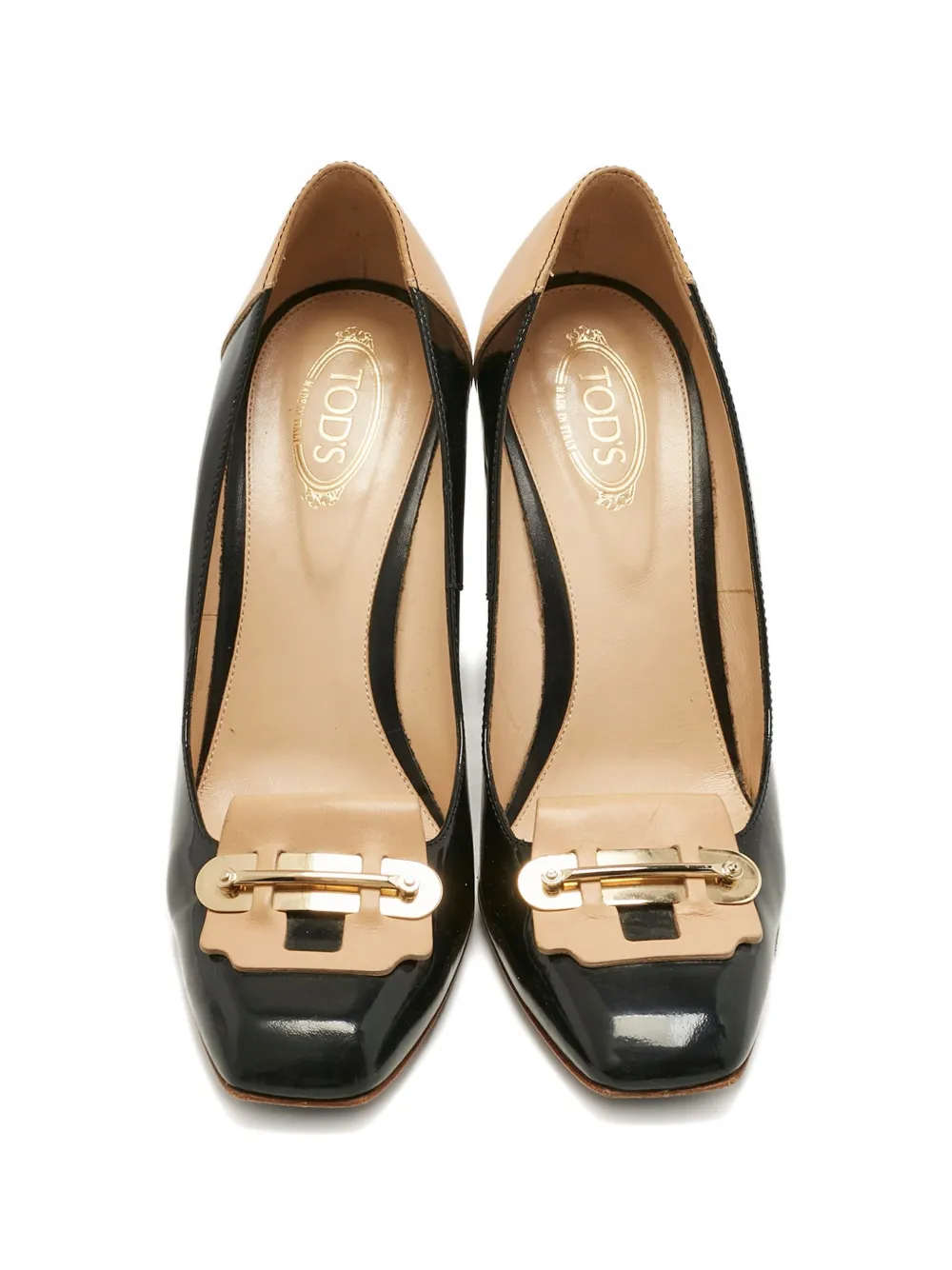 Tod's square-toe block-heel pumps - Zwart