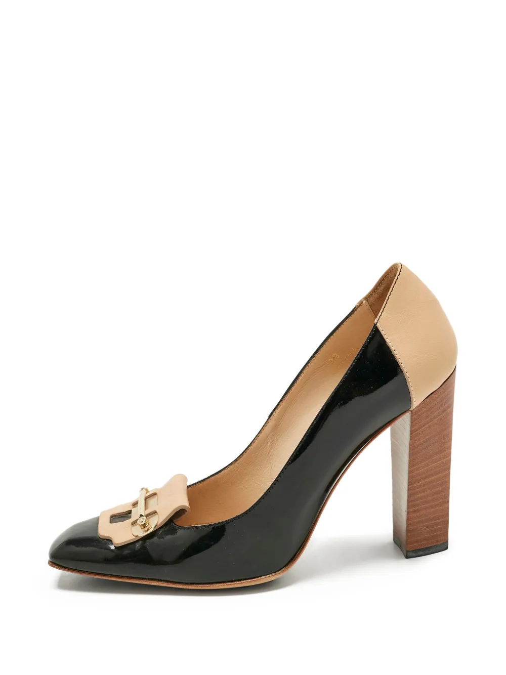 Tod's square-toe block-heel pumps - Nero