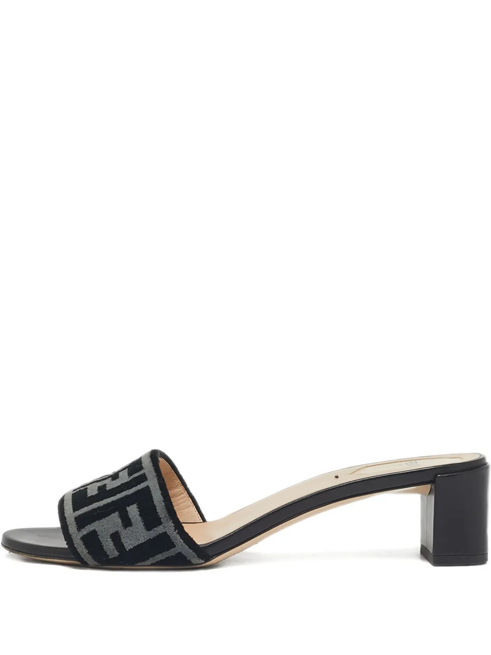 Fendi Pre-Owned Ff-motif block-heel sandals - Schwarz