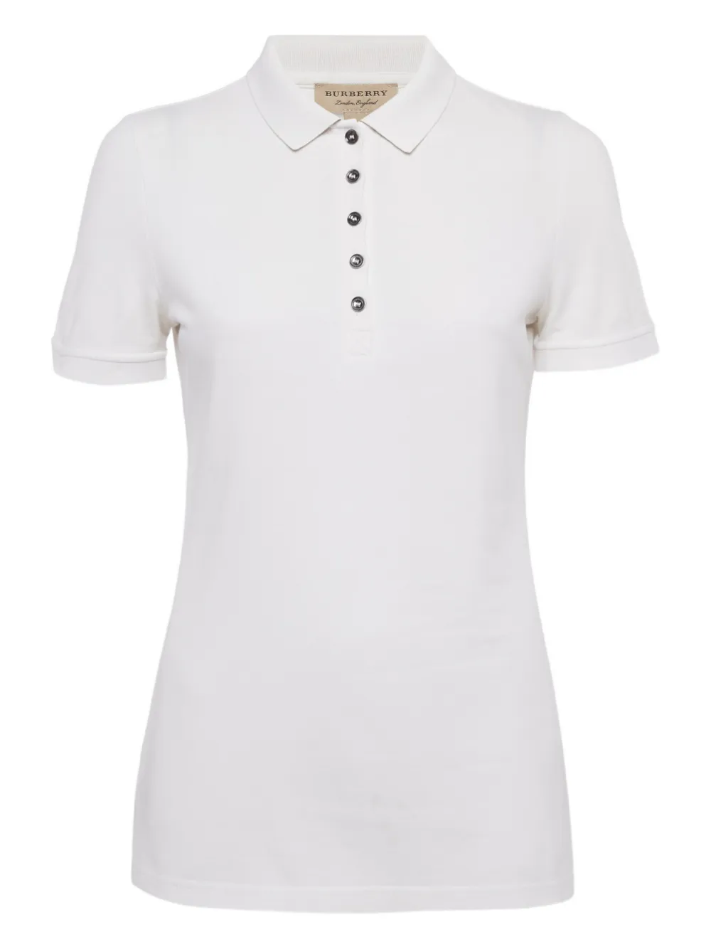 Burberry Pre-Owned cotton piqué polo shirt - Bianco