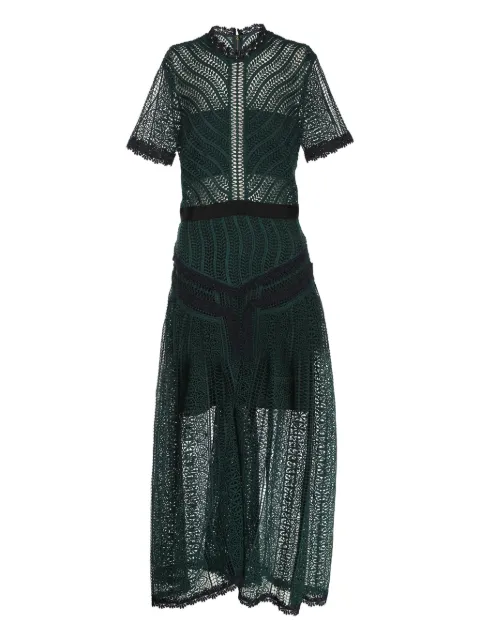 Self-Portrait robe mi-longue en dentelle