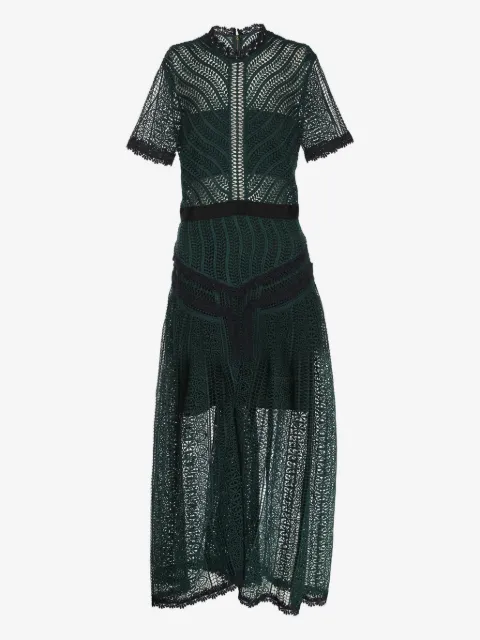 Self-Portrait lace midi dress