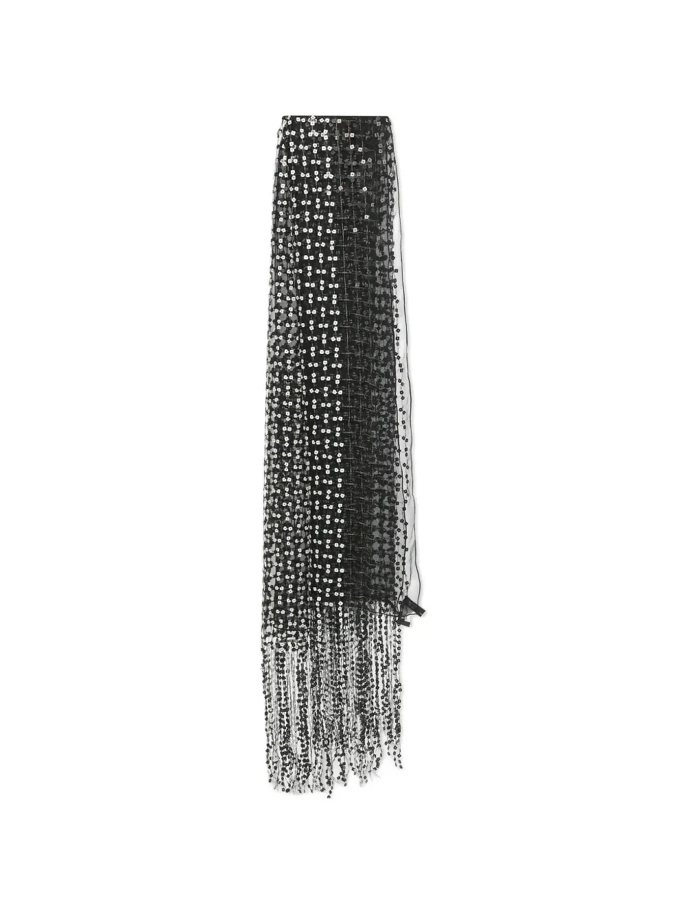 Giorgio Armani Pre-Owned sequins fringe scarf - Bianco