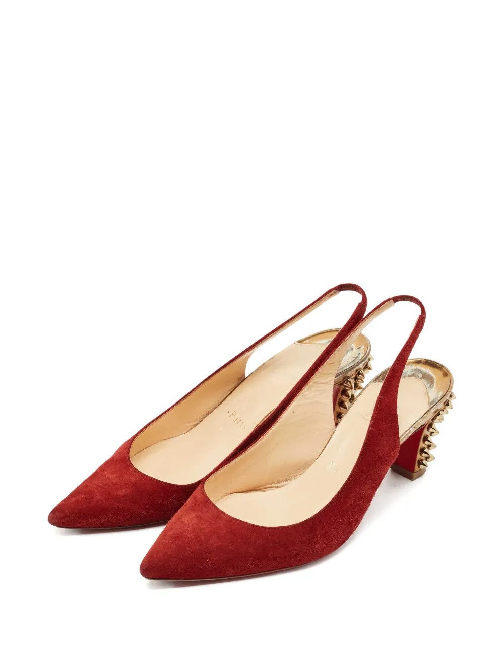 Christian Louboutin Pre-Owned spiked-heel pumps - Rood