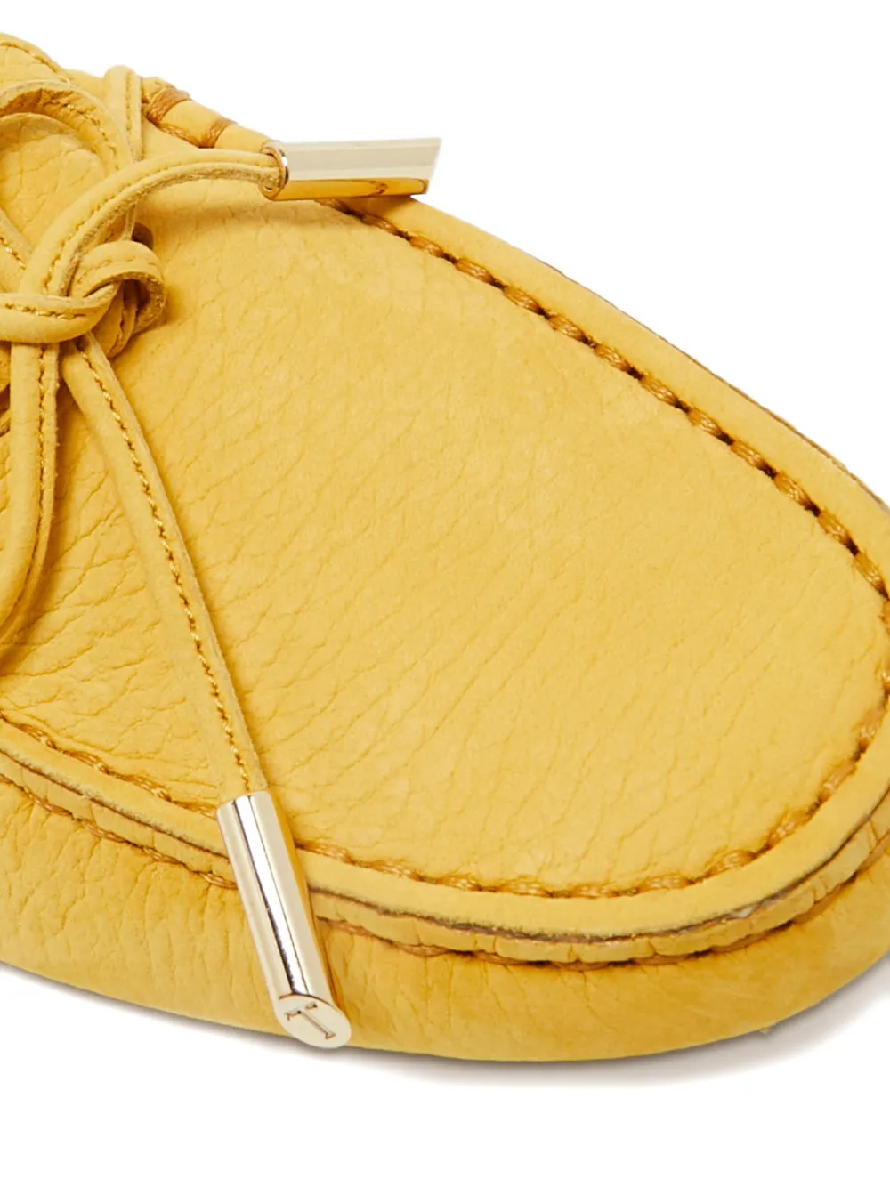 Pre-owned Tod's Vintage Gommino Leather Loafers In Yellow
