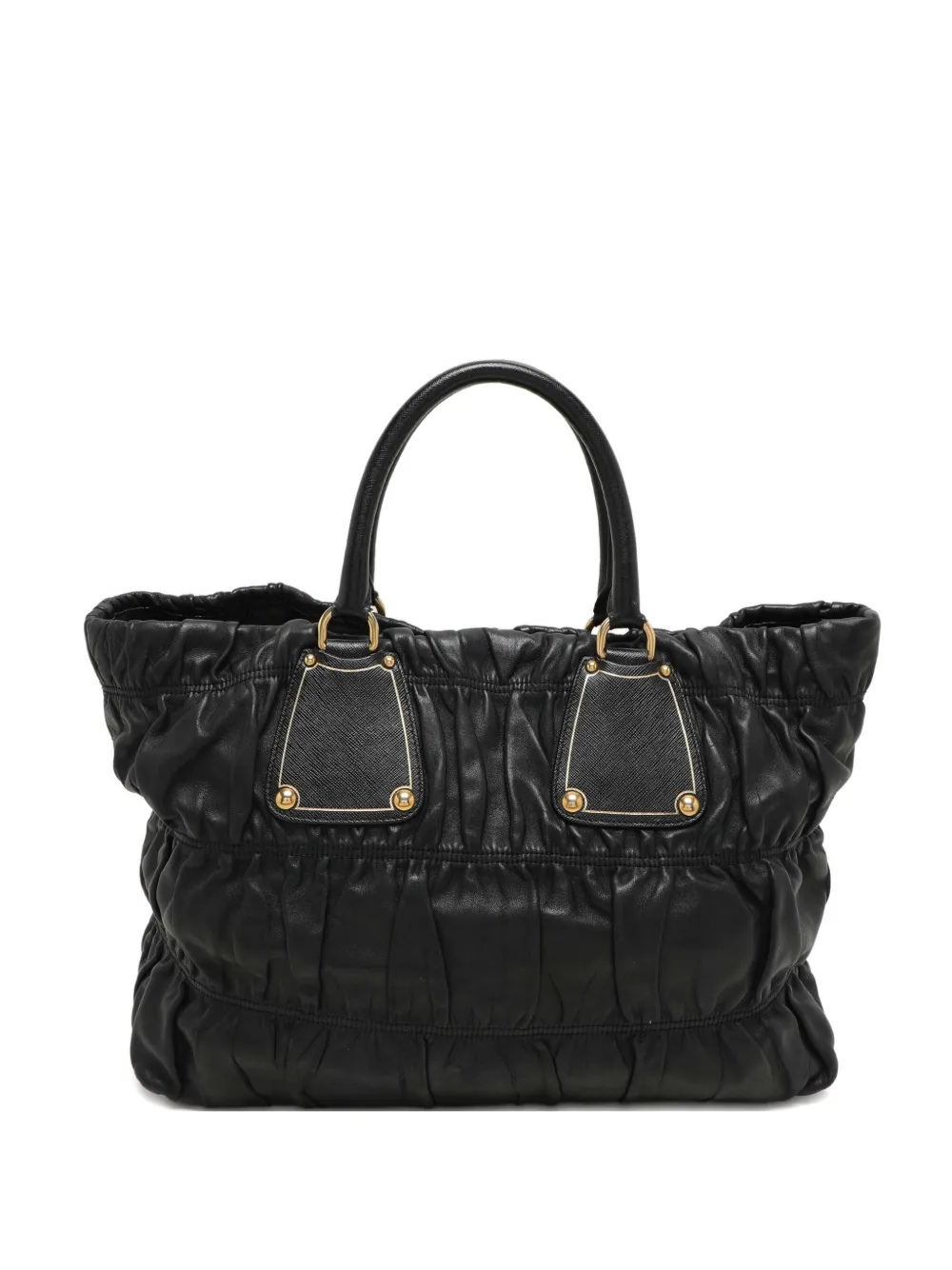 Prada Pre-Owned Gaufre leather tote bag - Nero