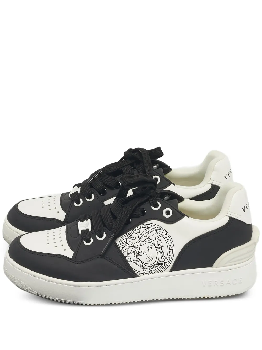 Versace Pre-Owned Medusa leather sneakers - Schwarz