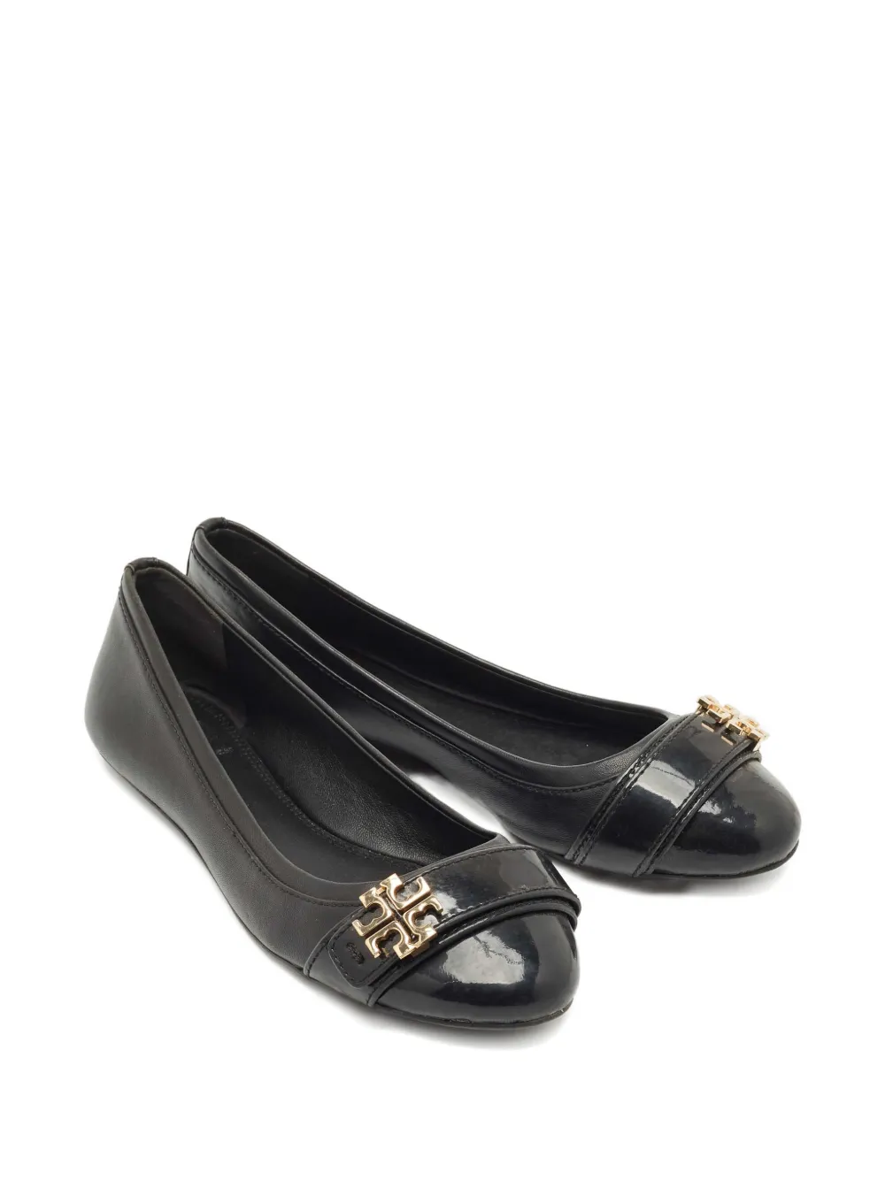 Tory Burch leather ballet flats - Zwart