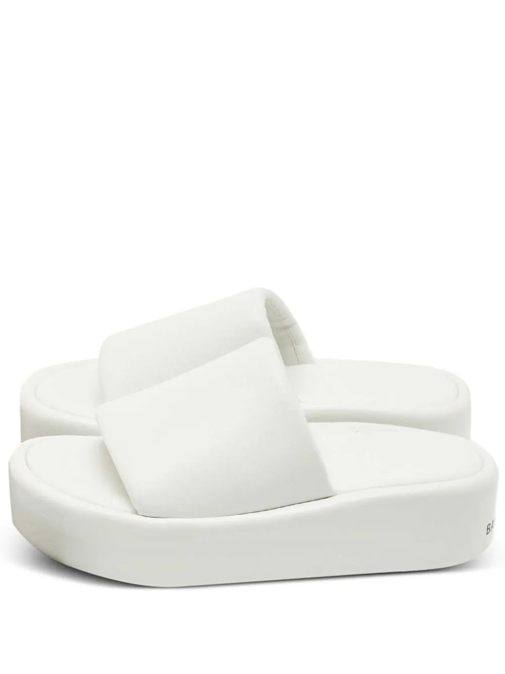 Balenciaga Pre-Owned platform leather slides - Weiß