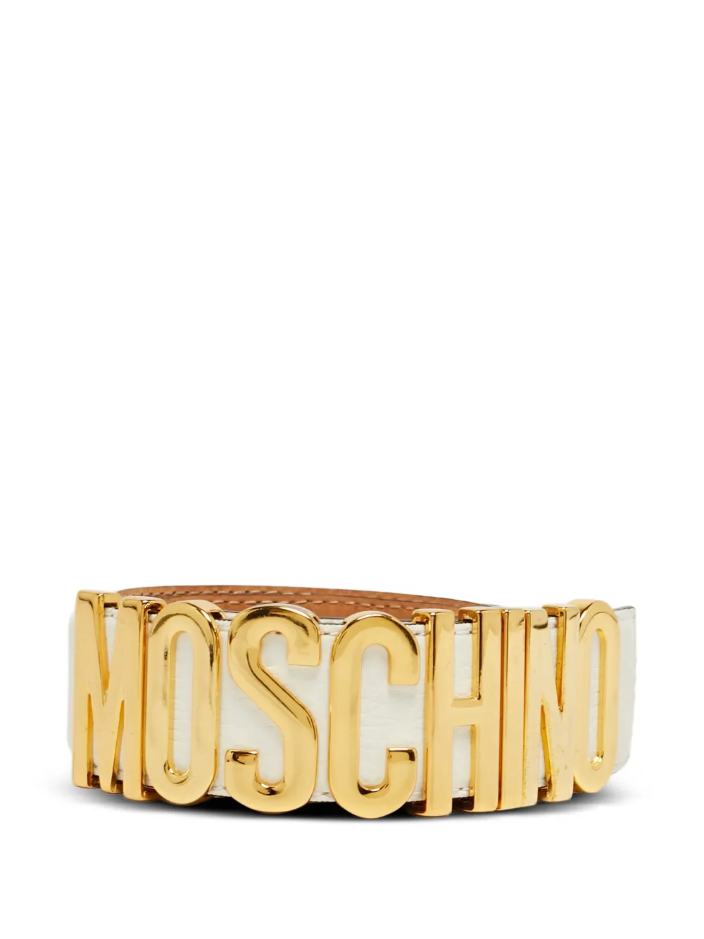 Moschino Pre-Owned Cintura con logo - Bianco