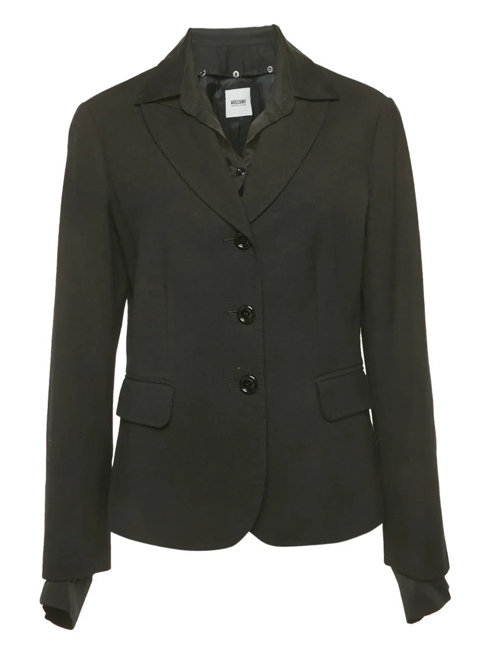 Moschino Cheap & Chic crepe detachable-collar jacket - Nero