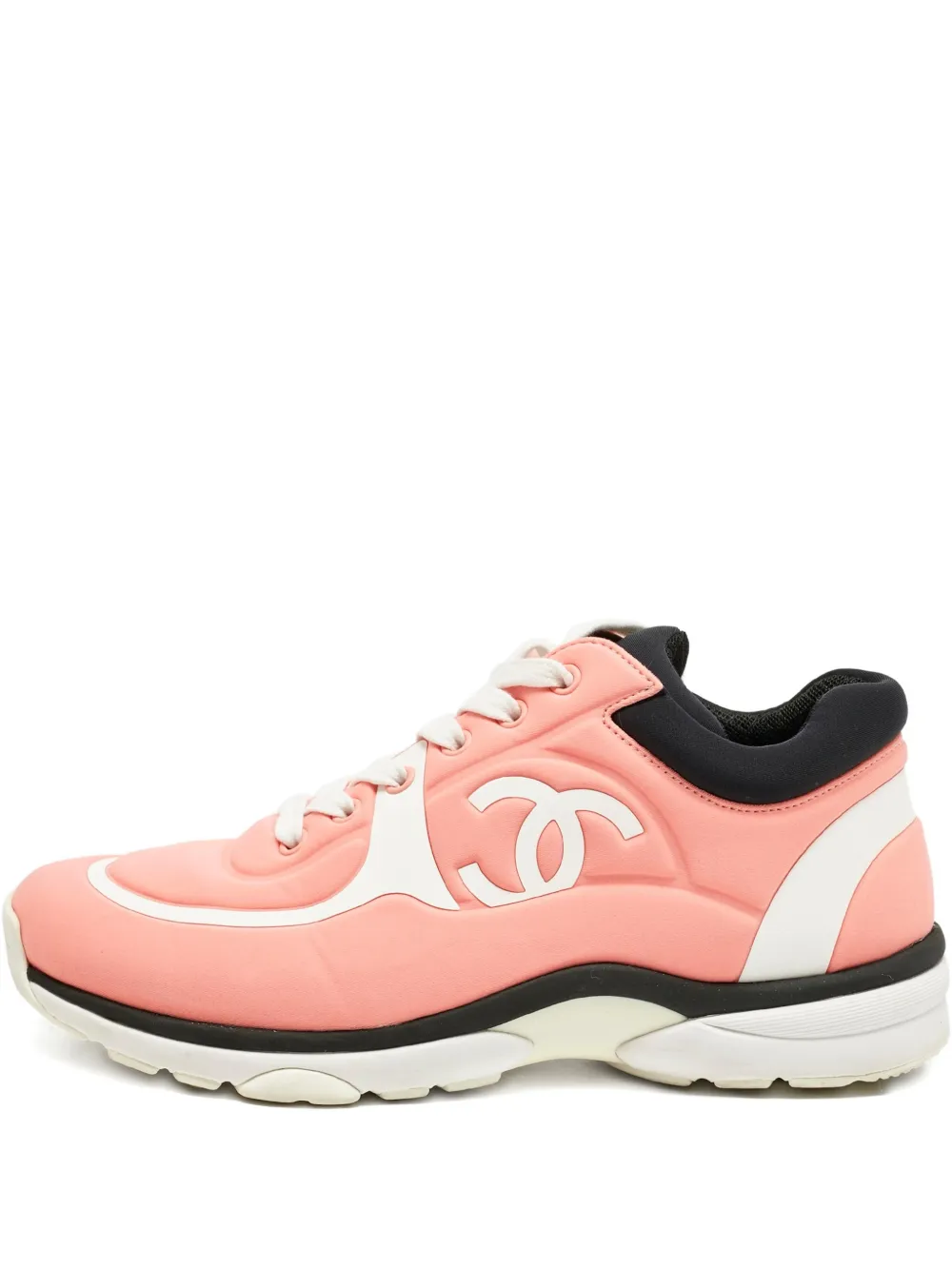 CHANEL Pre-Owned logo-detail sneakers - Rosa