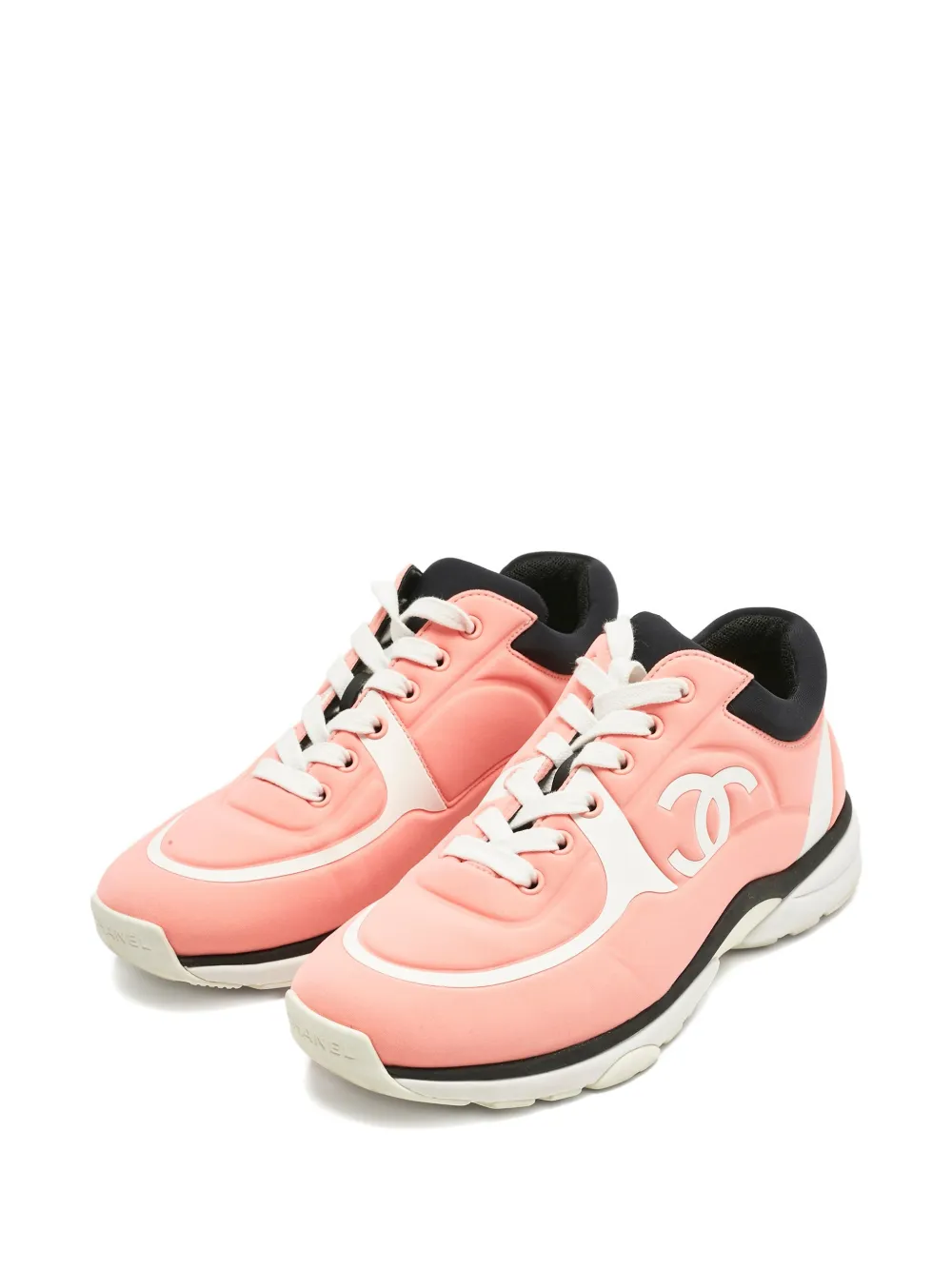 CHANEL Pre-Owned logo-detail sneakers - Roze