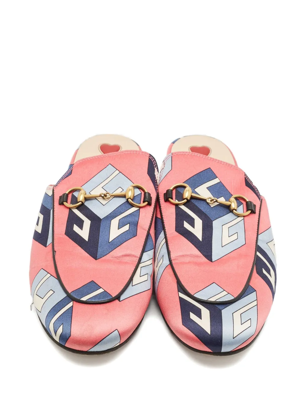 GUCCI Pre-owned Princetown Canvas Mules In Pink