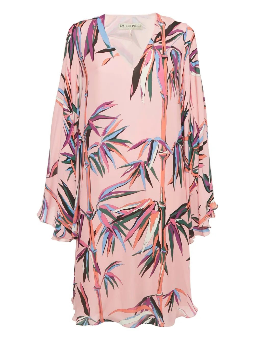PUCCI Pre-Owned birds-print silk kaftan - Pink