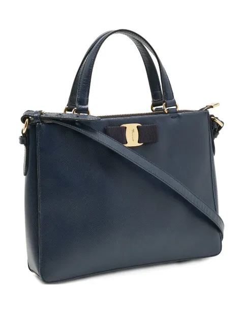 Ferragamo Pre-Owned bow calf leather tote bag