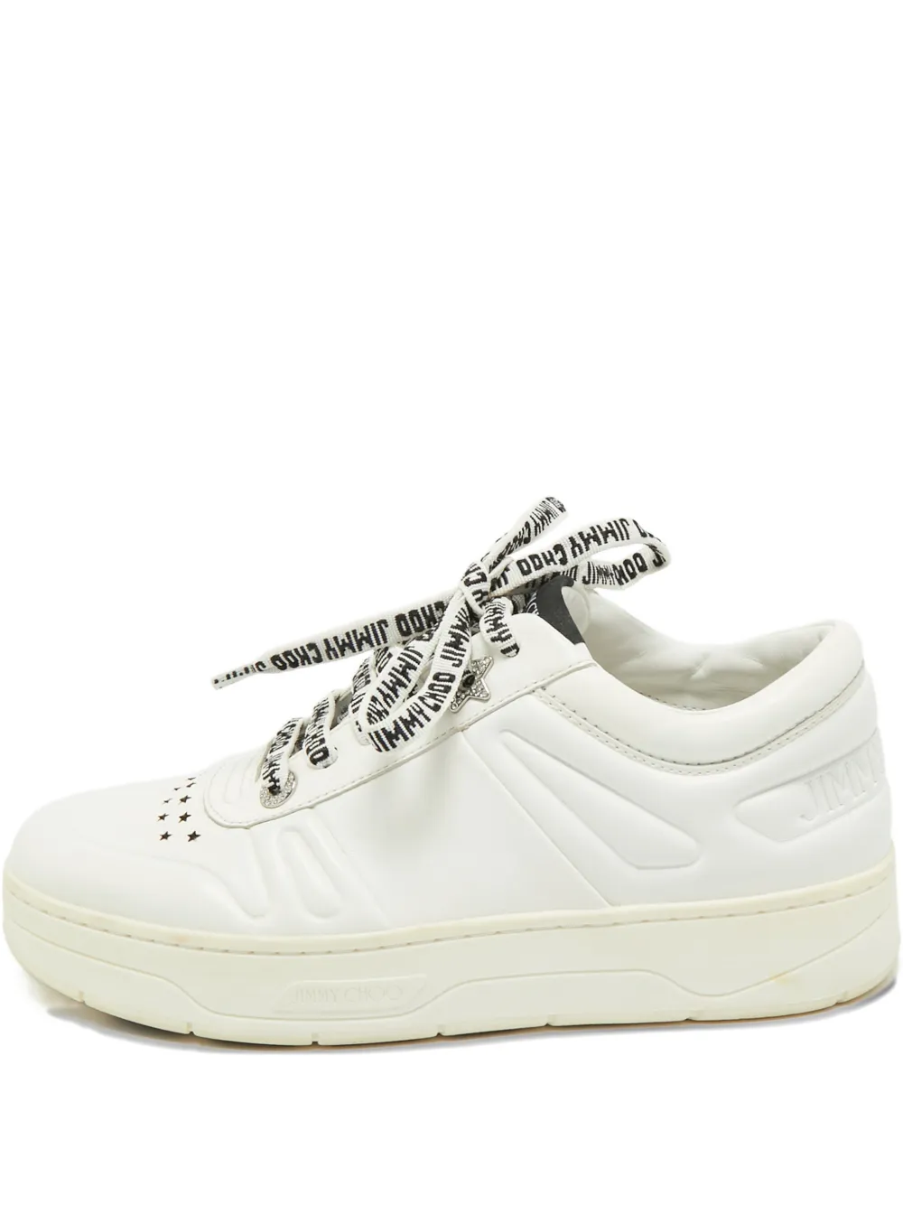 Jimmy Choo Pre-Owned tenis de piel con apliques | blanco | Image 1