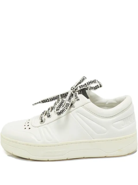 Jimmy Choo Pre-Owned studded leather sneakers
