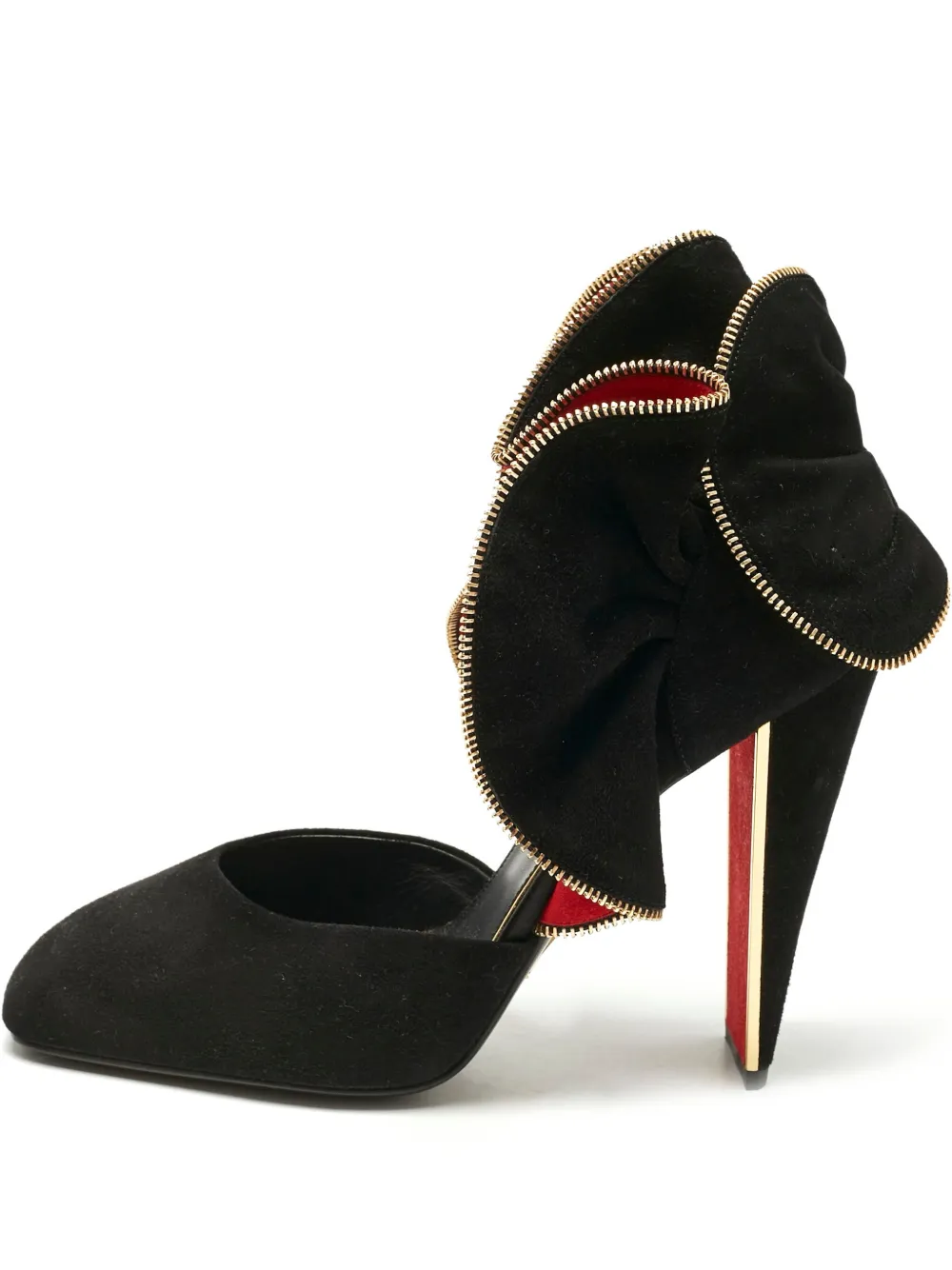 Louis Vuitton Pre-Owned ruffle square-toe pumps - Schwarz